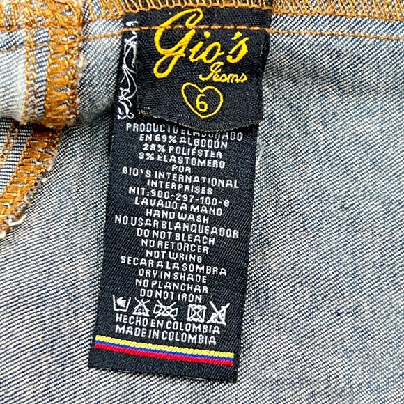 '90s Vintage Acid-Wash Rose Embroidered Destroyed Goth Denim Jeans Vest Size 6 - Picture 13 of 13